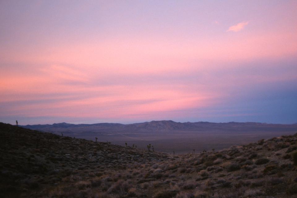 Sunset in the desert.